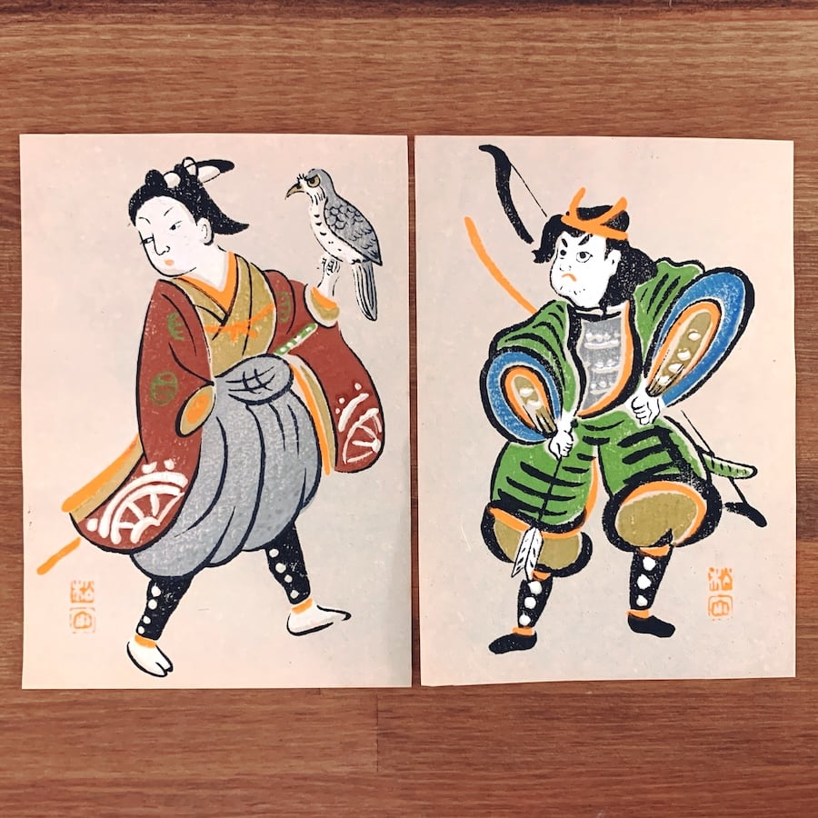 高橋松山『大津絵選集』木版画10枚揃 | 象々の郷土玩具