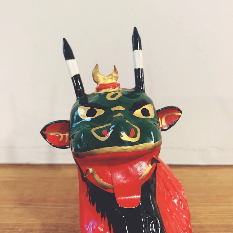 K158・宇和島張子「牛鬼」　郷土玩具、子供のおもちゃ、縁起物、民俗、伝統工芸 K158・宇和島張子「牛鬼」 郷土玩具、子供のおもちゃ、縁起物