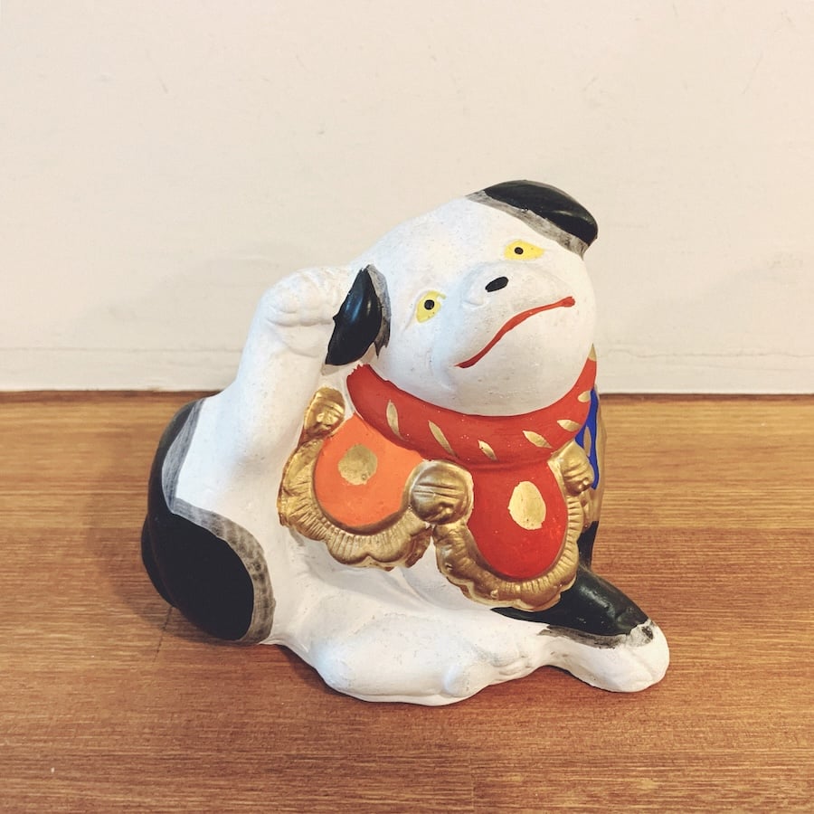 【即購入可】伏見焼／九々翁在銘／人形／牛／丑／大黒天／骨董／古美術／古民藝／飾物 Amazon | 大珍品 大黒さん 大黒天 彩色 土人形 郷土玩具 置物