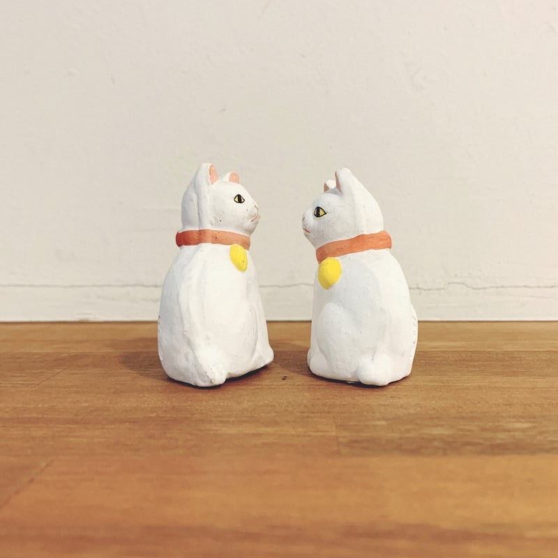 今戸人形『招き猫一対』 | 象々の郷土玩具