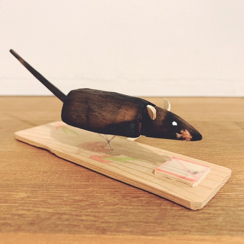 オリジナル作品　ネズミ ネズミちゃん 高さ約13.5cm｜インテリアレース・テーブルクロス