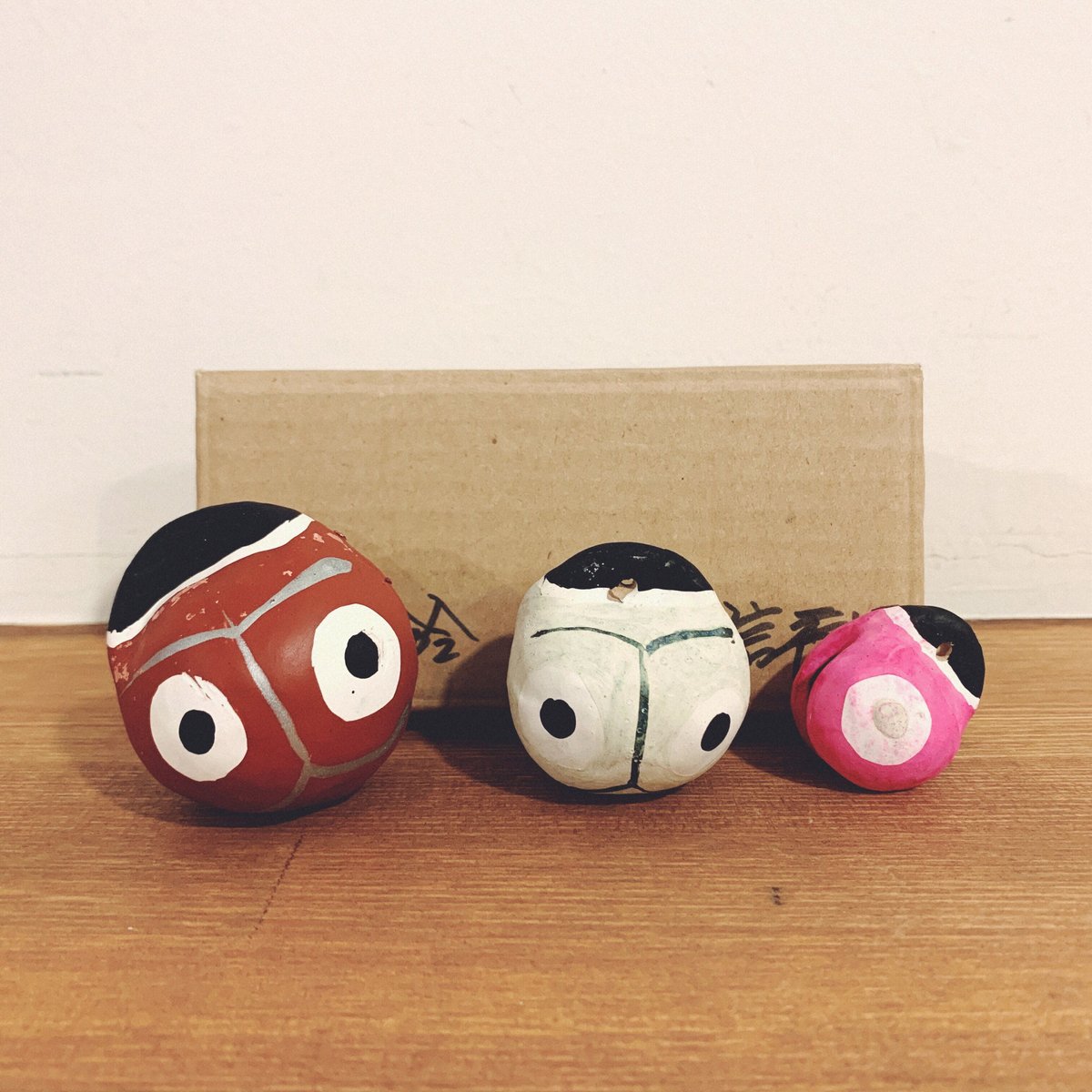富山土人形・渡辺信秀の『蛇の目鈴』3点セット | 象々の郷土玩具