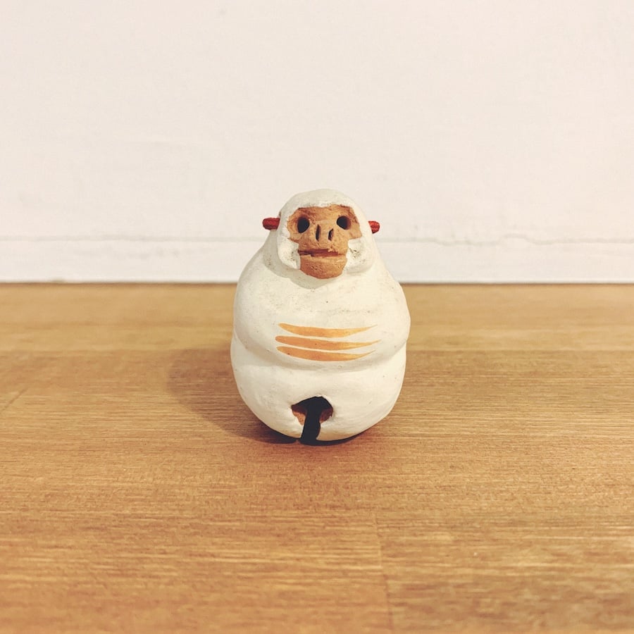 【郷土玩具】廃絶　北条土人形　桂蔵坊・大山の白狐 郷土玩具】廃絶 北条土人形 桂蔵坊・大山の白狐