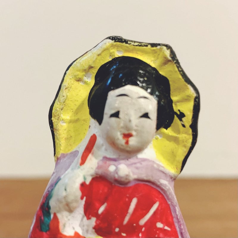 下川原土人形の『人形笛・洋傘持ち』 | 象々の郷土玩具