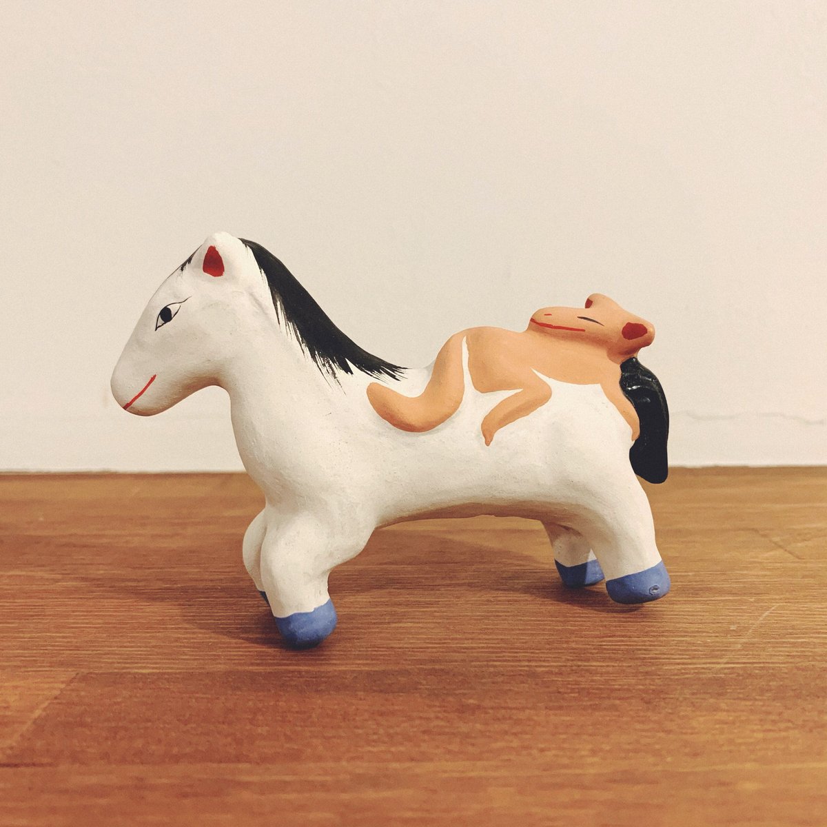 名古屋土人形・野田末吉の『馬乗り狐』 | 象々の郷土玩具