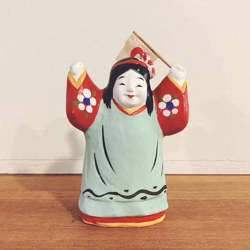 郷土玩具 秋田 民藝　中山土人形 美しい色彩と手仕事の「熊乗り金太郎」 郷土玩具 秋田 民藝 中山土人形 美しい色彩と手仕事の「熊乗り