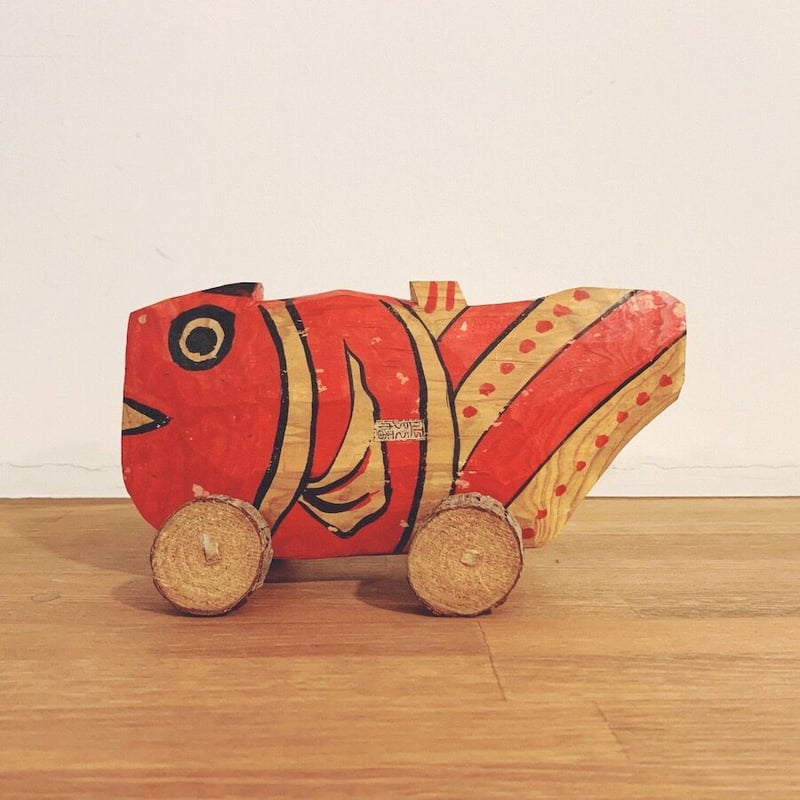 郷土玩具　鹿児島神宮鯛車　宮地武二　特大約46×34.5×23.5センチ 郷土玩具 鹿児島 鹿児島神宮 鯛車(大型22cm) 作者:宮地武二