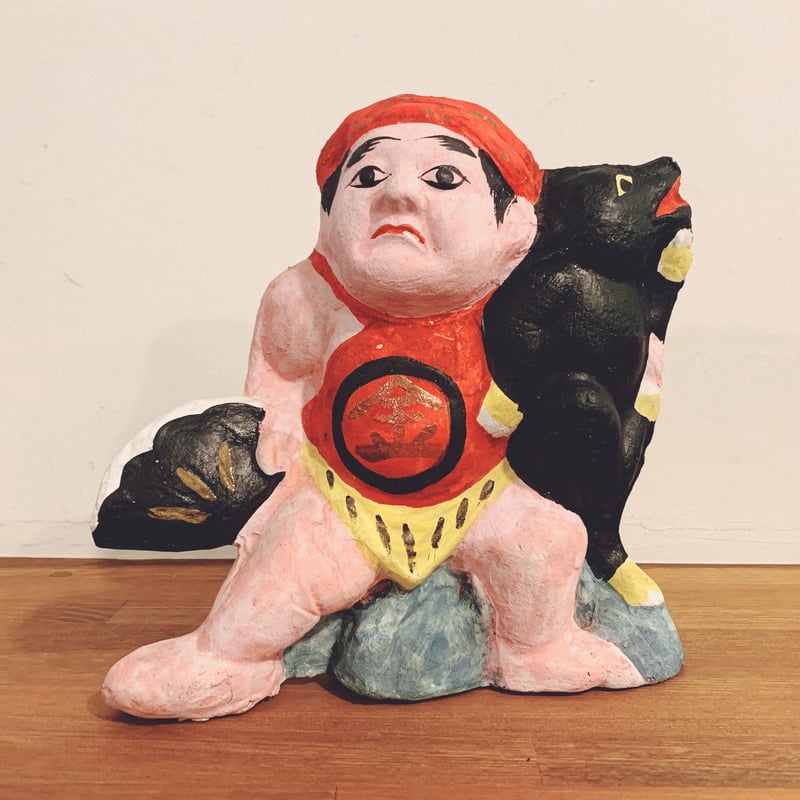 帖佐人形の『熊抱き金太郎』 | 象々の郷土玩具