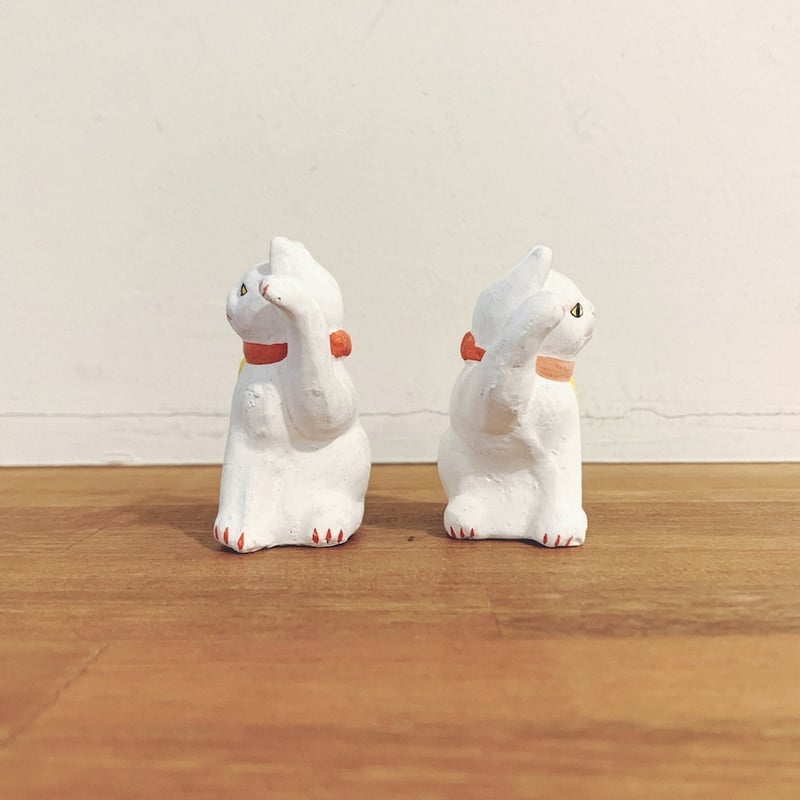 今戸人形『招き猫一対』 | 象々の郷土玩具