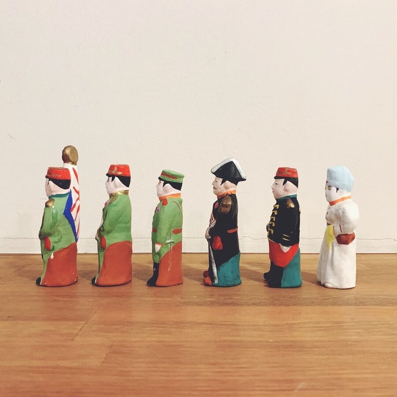 小幡人形『軍人さんと従軍看護師』6体 | 象々の郷土玩具