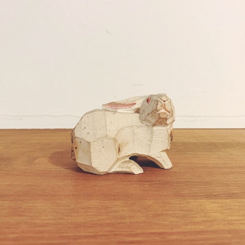 南都一刀彫『虎』中西弘馨 作□検）奈良古物三輪御神木 南都一刀彫『虎