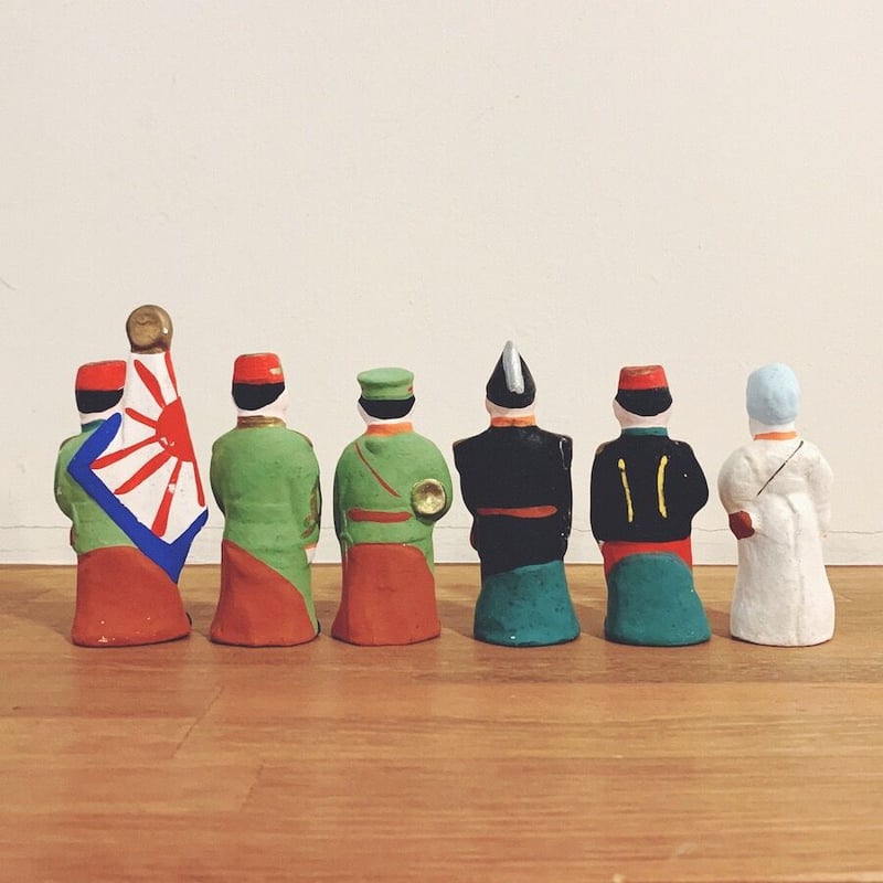 小幡人形『軍人さんと従軍看護師』6体 | 象々の郷土玩具