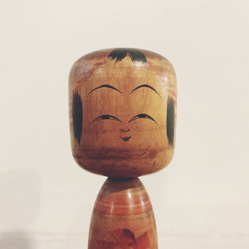 古品こけし 佐藤丑蔵　地蔵型 とトンボ玉 古品こけし 佐藤丑蔵 地蔵型 とトンボ玉