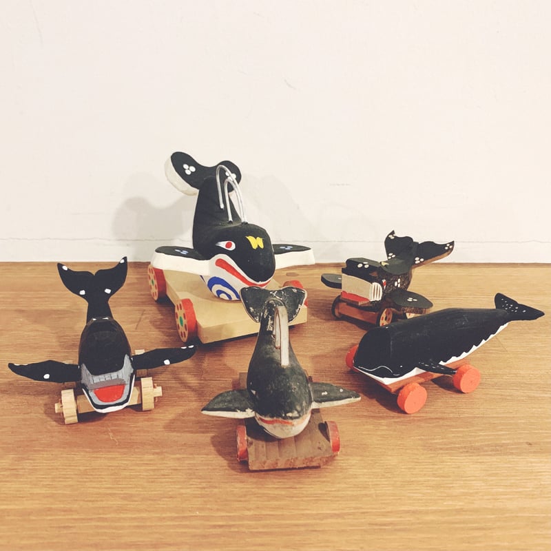 鯨車（大）・木彫（土佐/岡林藤吉作）