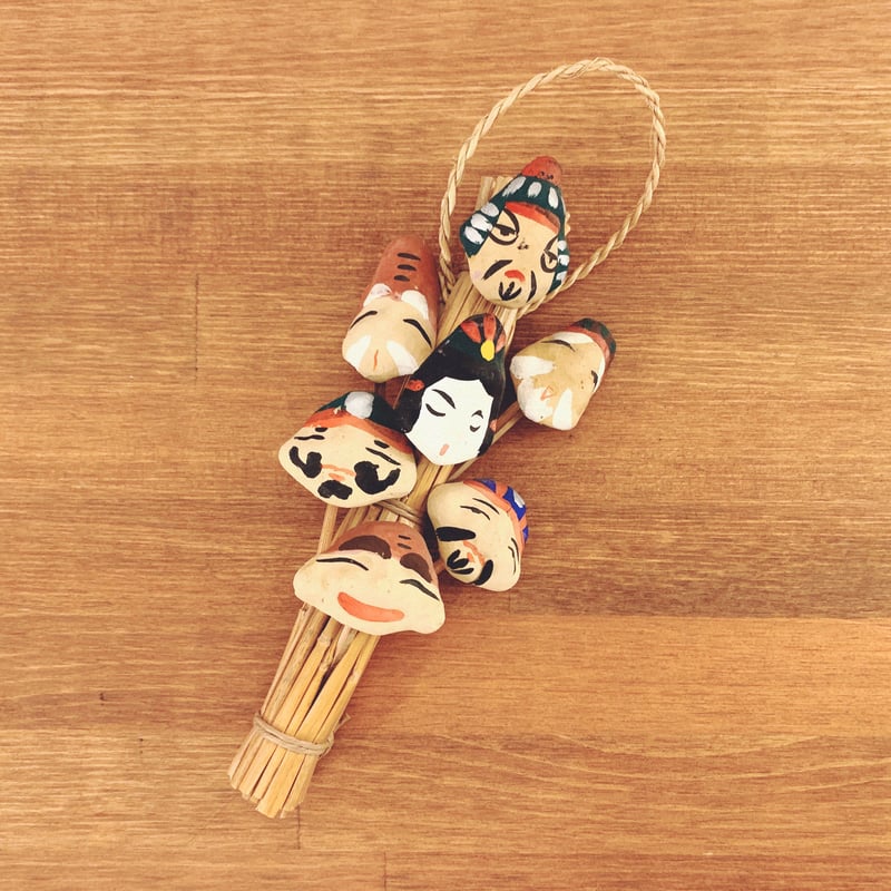 下総玩具の首人形『七福神』 | 象々の郷土玩具