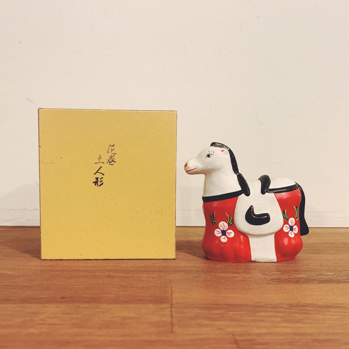 花巻人形/花巻土人形 馬に乗っている童子 江戸期 堤人形 附馬牛人形 古