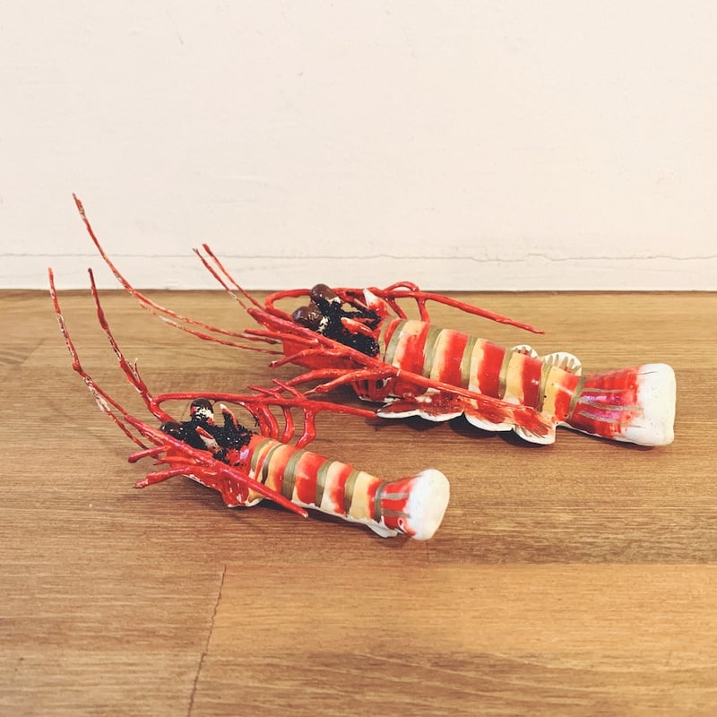 浜松張子『海老』大小2点セット | 象々の郷土玩具