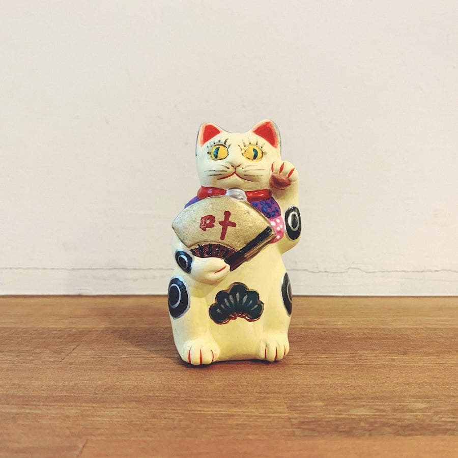 古型博多人形『招き猫』土鈴 | 象々の郷土玩具