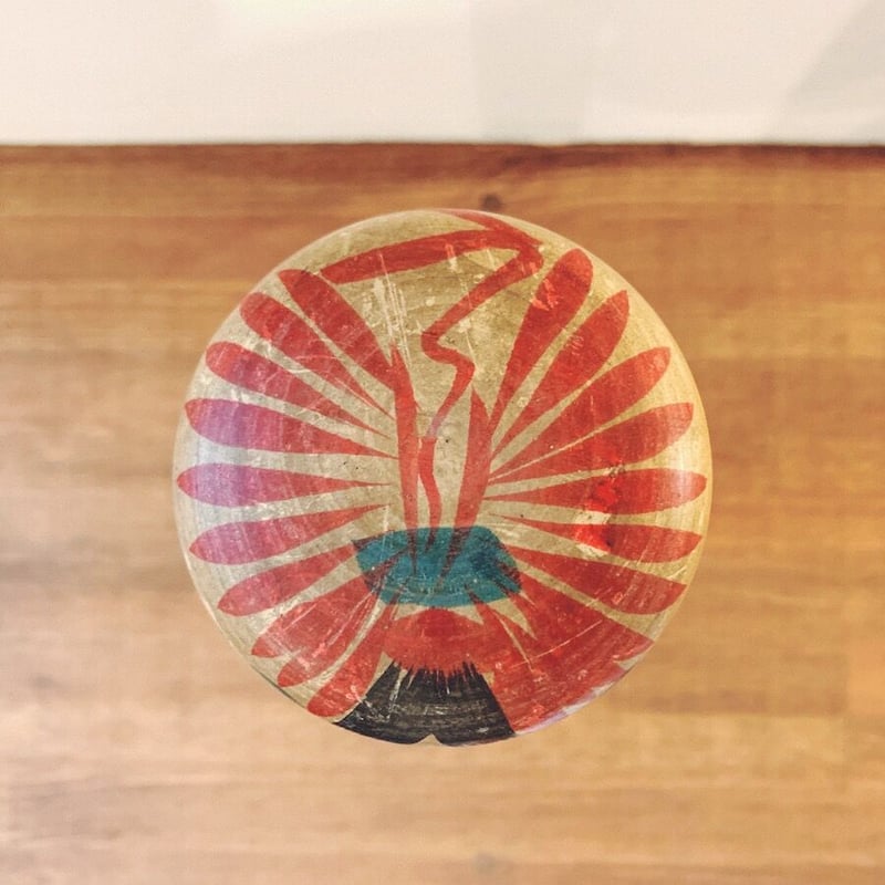 木製 こけし 約22cm 花模様　まさし作レア　桜童 木製 こけし 約22cm 花模様まさし様作レア桜童