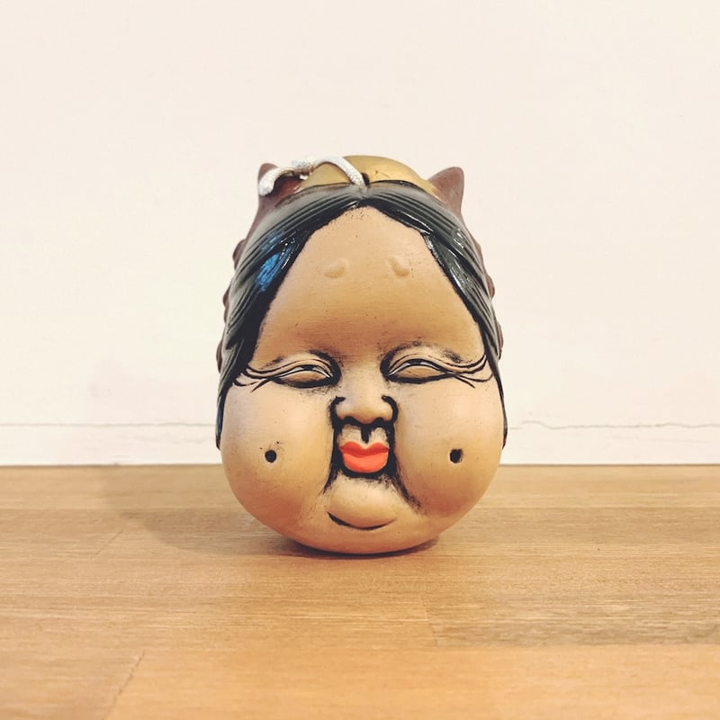 清水焼・高橋毅孖の土鈴『鬼とお多福』 | 象々の郷土玩具