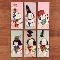 大津絵 8枚セット 解説文・高橋松山印付き 大津絵 8枚セット 解説文・高橋松山印付き - メルカリ