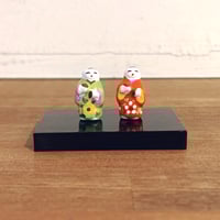 古玩 新潟県郷土玩具 三角だるま 山口人形（水原人形）越後だるま小寸