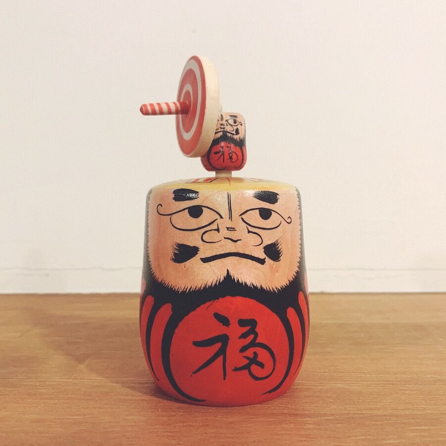 福島県の木地玩具『当りダルマ』 | 象々の郷土玩具