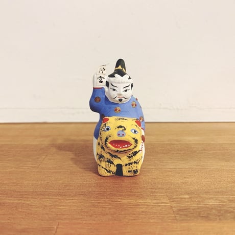 入手困難　名古屋土人形　野田末吉の土人形 名古屋土人形・野田末吉『招き猫抱きお福』土鈴 | 象々の郷土玩具