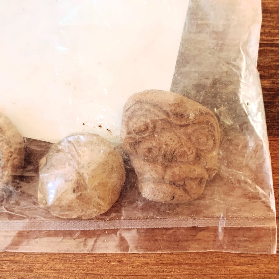 江戸時代の『今戸の泥面子①』3個 | 象々の郷土玩具