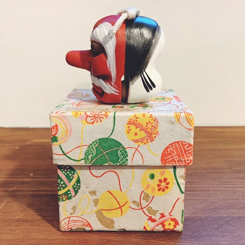 清水焼・高橋毅孖の土鈴『天狗とお多福』 | 象々の郷土玩具