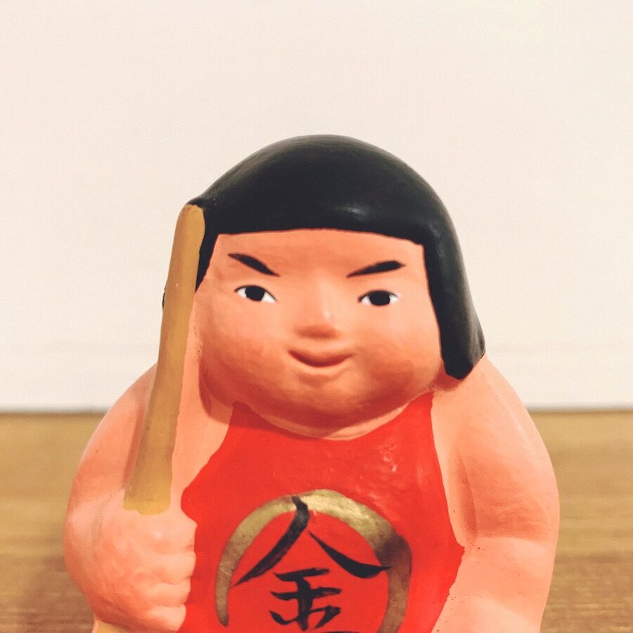 奈良井の土人形『金太郎』 | 象々の郷土玩具