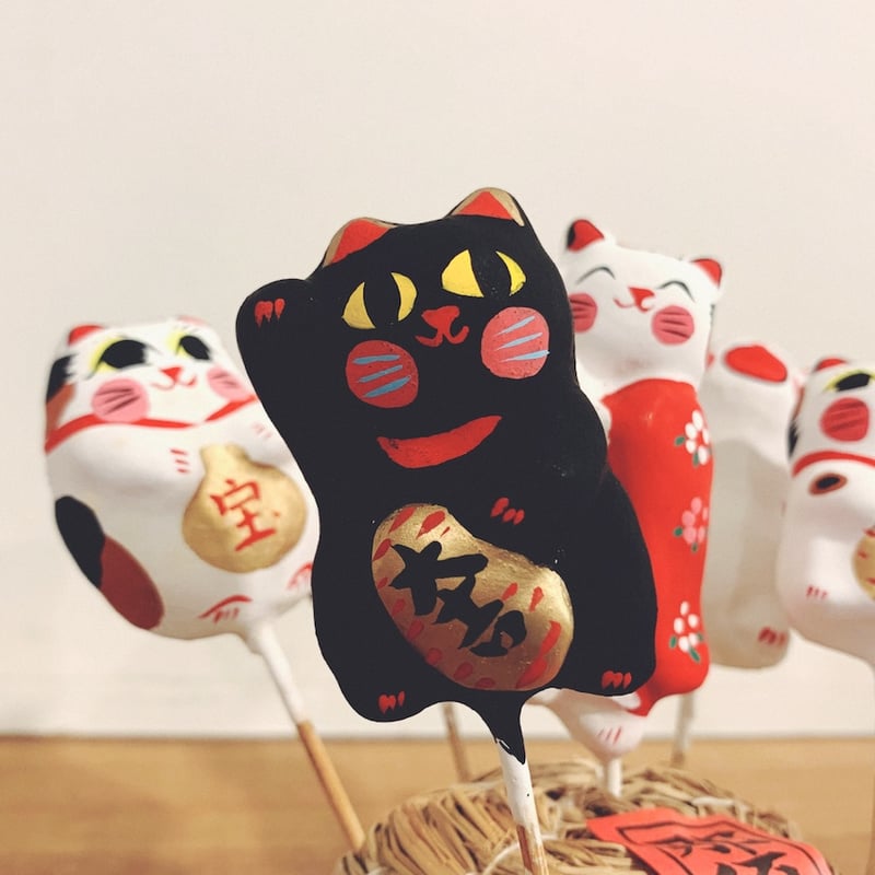 那須串人形『招き猫』 | 象々の郷土玩具
