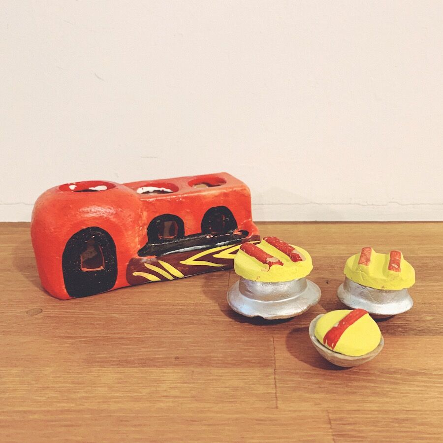 伏見人形『三つくど』 | 象々の郷土玩具