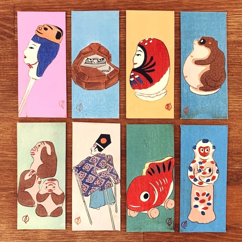 川崎巨泉『おもちゃ絵ポチ袋』47枚 | 象々の郷土玩具