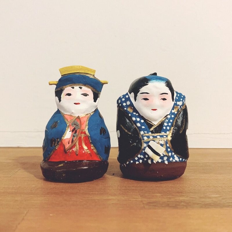 【海外 正規品】 浜松張子・二橋加代の『夫婦福助』 象々の郷土玩具 | 置物