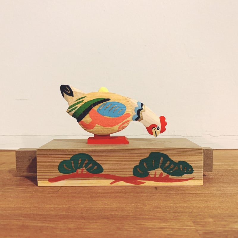 奈良井のからくり玩具『親子にわとり』 | 象々の郷土玩具