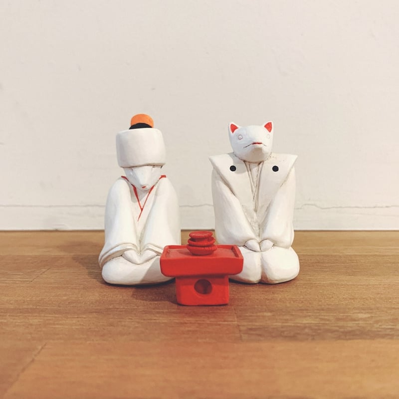 洛趣舎『狐の嫁入り』土鈴 | 象々の郷土玩具