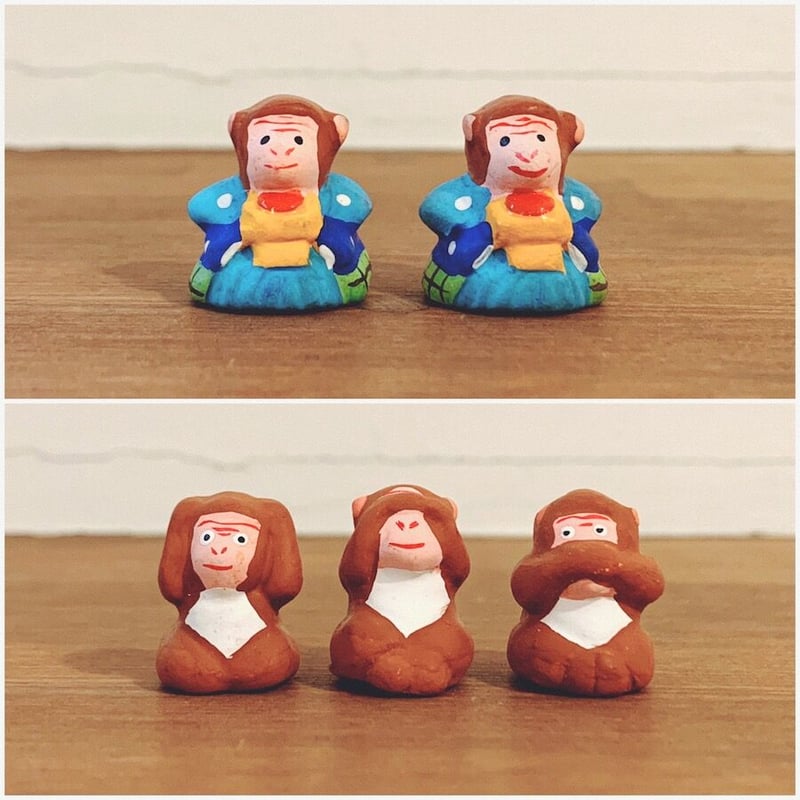 杉谷マサ作・清水豆人形の詰め合わせ箱 | 象々の郷土玩具