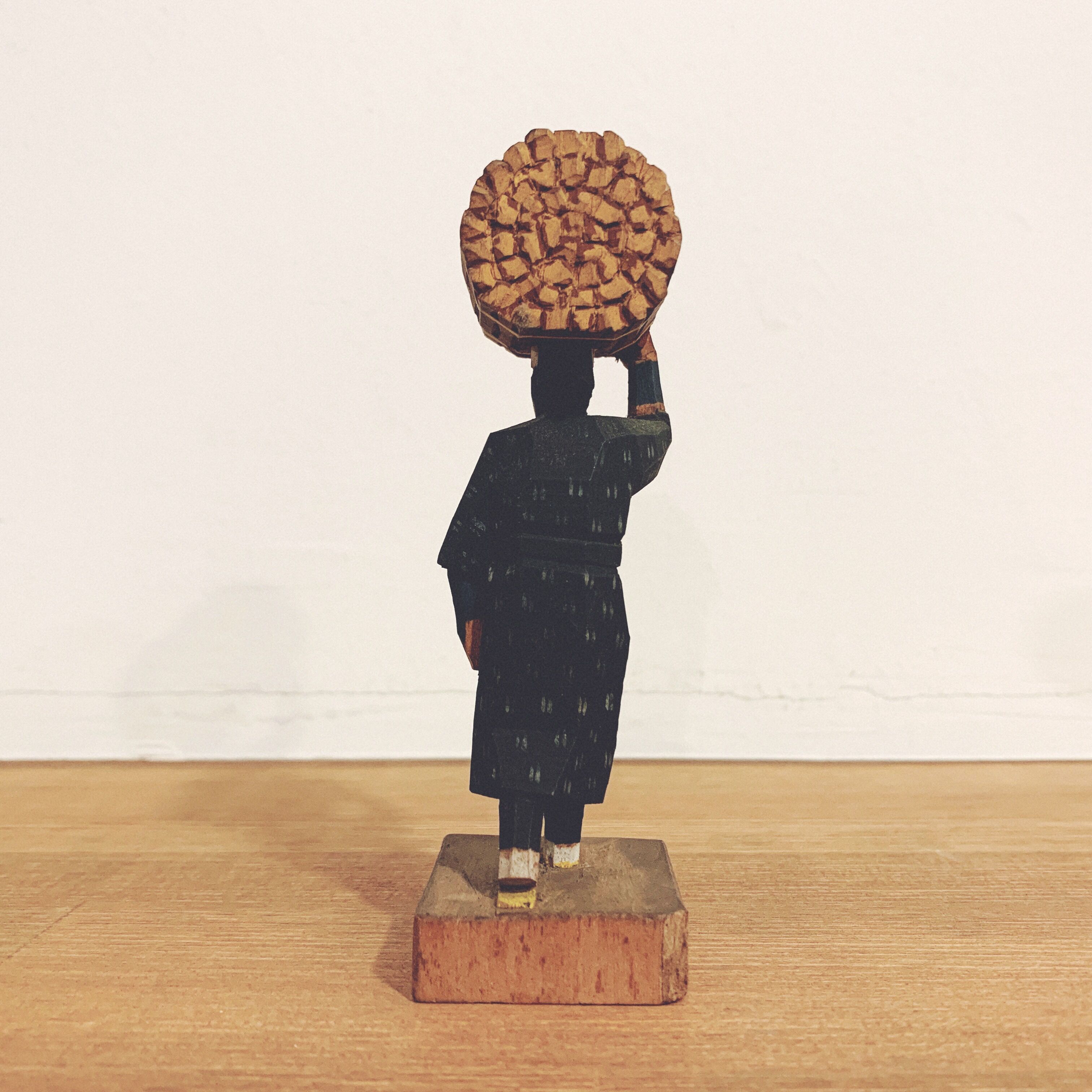 美品大正時代 紙袋付◆伊豆大島 あんこさん『中山』民芸 5枚1組 木版画 絵葉書 古作・農民美術・伊豆大島の『あんこ人形』 | 象々の郷土玩具