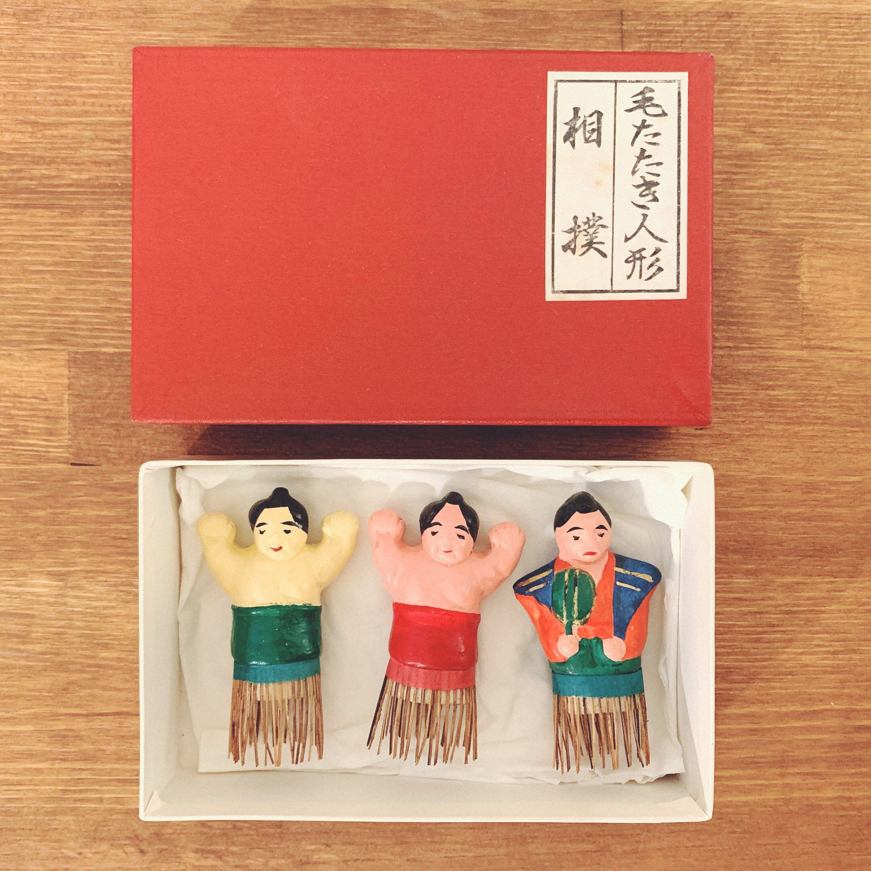 民芸 相撲 陶人形 置物 郷土玩具 original