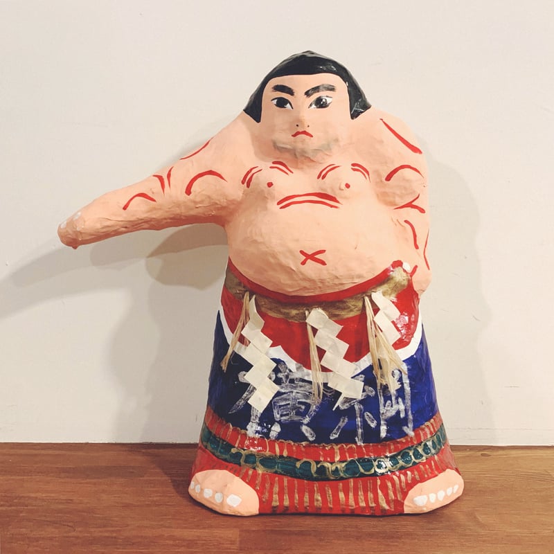 長門張子　角力　王鵬　横綱　民芸品　郷土玩具 長門張子 角力 王鵬 横綱 民芸品 郷土玩具
