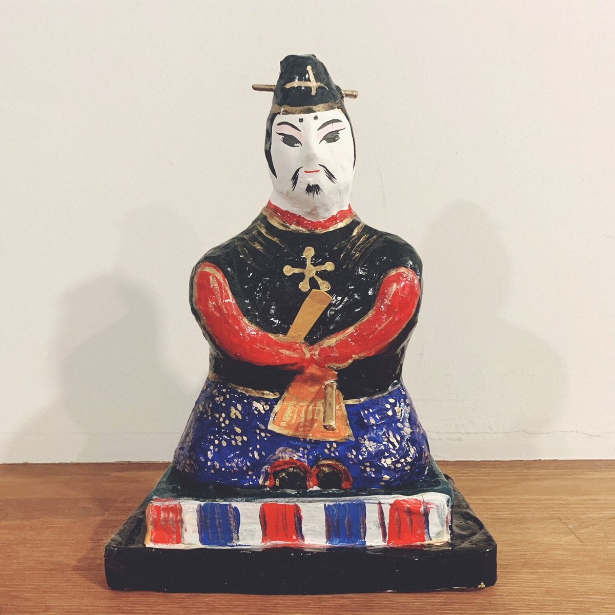 郷土玩具　土人形　天神　張子　まとめ売り7点　置物 宇土張子の『天神』 | 象々の郷土玩具