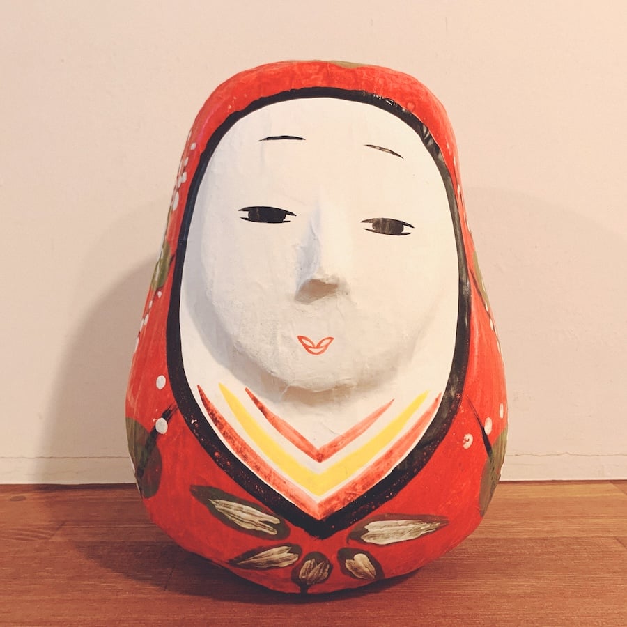 K284・竹田の姫ダルマ　郷土玩具、縁起物、民俗、伝統工芸、ビンテージ fit=scale-down,w=1200