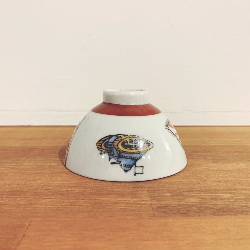 戦前のこども茶碗『戦車』 | 象々の郷土玩具