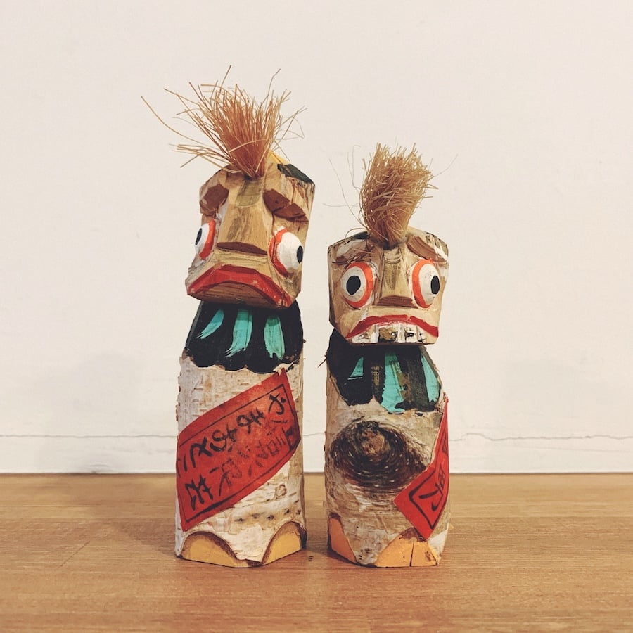 昭和レトロ！『信州民芸・山男』2点セット | 象々の郷土玩具