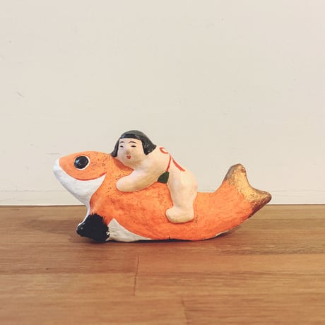 酒田人形　鯉金時　古作　郷土玩具　(9/9迄出品) Yahoo!オークション -「鯉」(その他) (日本人形)の落札相場