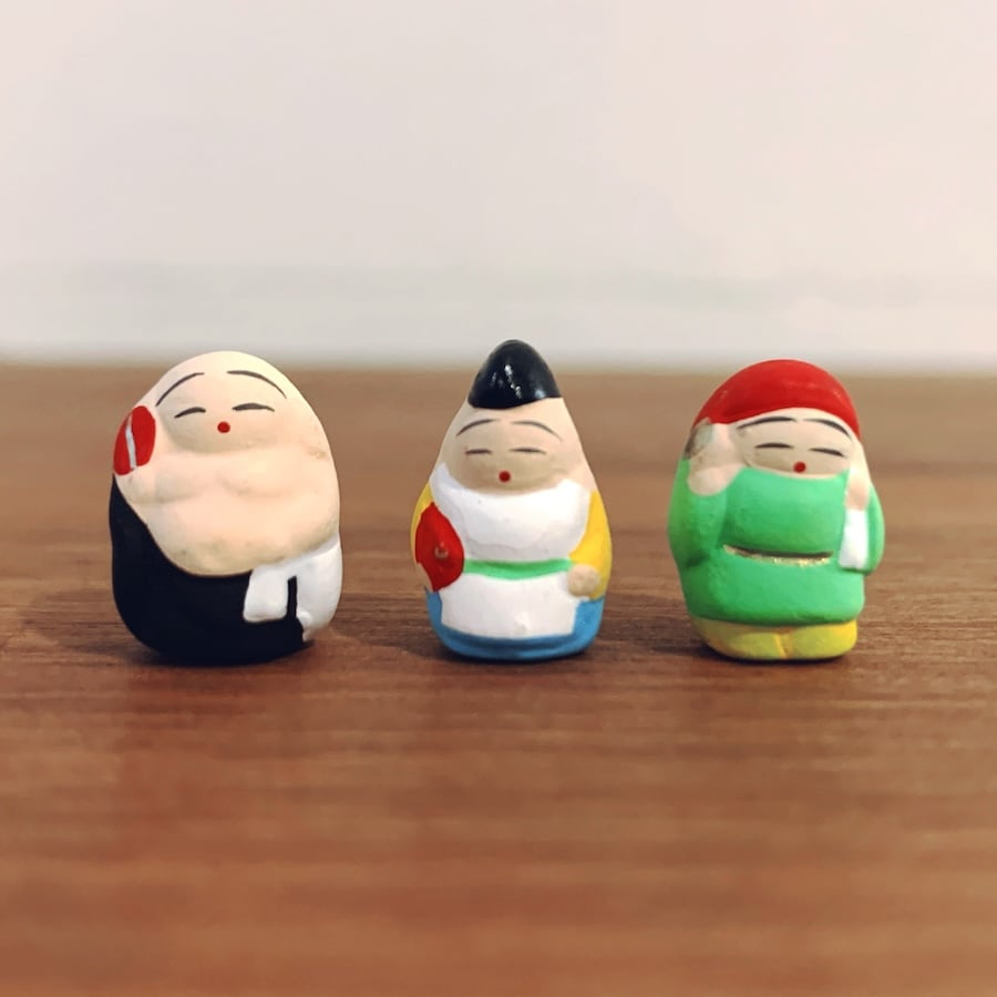 京都・清水豆人形『七福神』 | 象々の郷土玩具