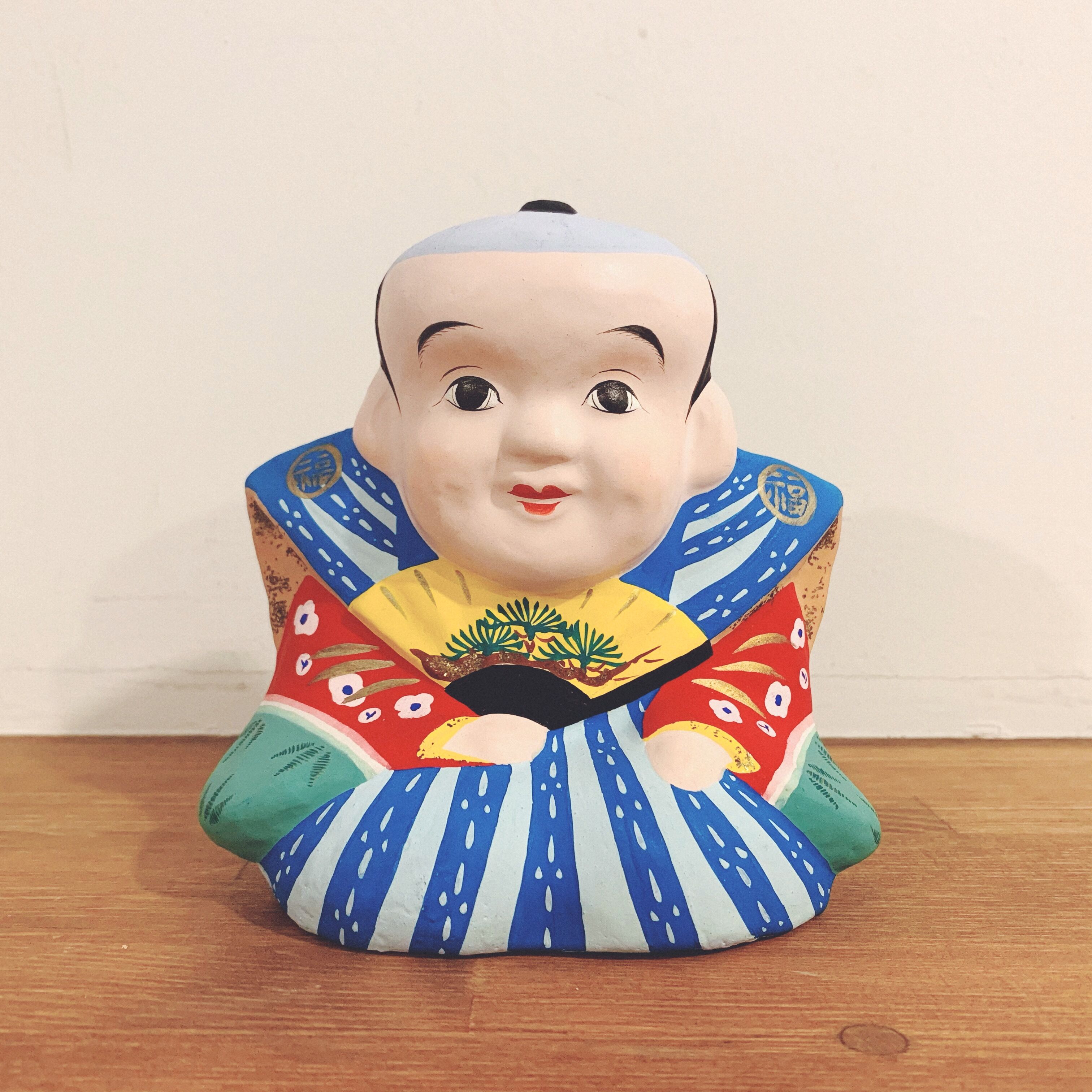 土人形　福助　明治期　大珍品 original