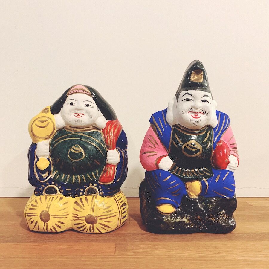 久米土人形の『恵比寿・大黒』 | 象々の郷土玩具