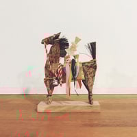 きしまやま一刀彫の大八車『犬』 | 象々の郷土玩具